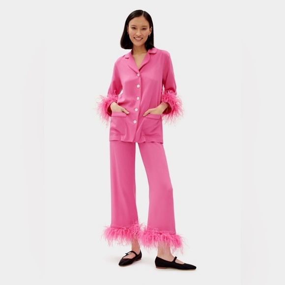 Sleeper Pink Pajamas with Feathers - Picture 1 of 5